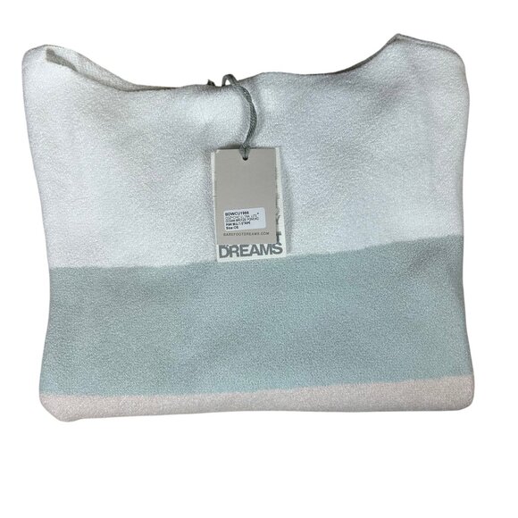 Barefoot Dreams Cozychic Ultra Lite Ocean Breeze Poncho Pink Multi Stripe NWT! - Picture 2 of 3